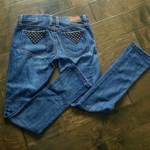 Frankie B low rise denim jeans 28 skinny straight